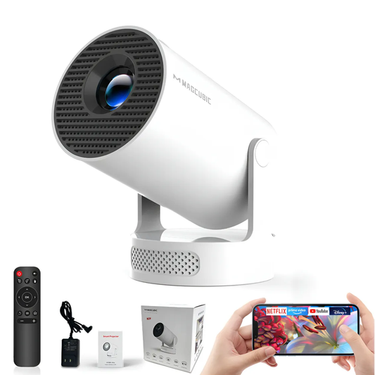 Proyector cinematográfico portátil en casa